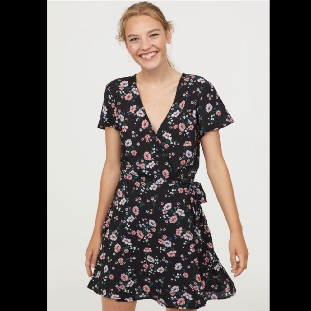 Floral wrap dress